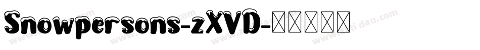 Snowpersons-zXVD字体转换
