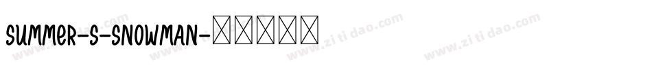 Summer-s-Snowman字体转换