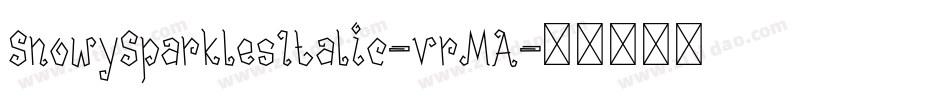 SnowySparklesItalic-vrMA字体转换