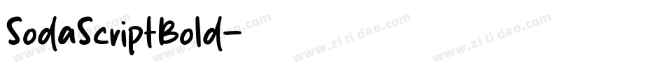 SodaScriptBold字体转换