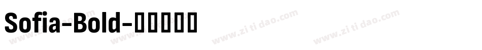Sofia-Bold字体转换