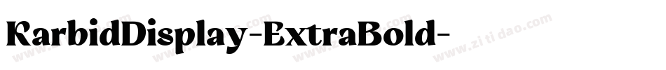 KarbidDisplay-ExtraBold字体转换