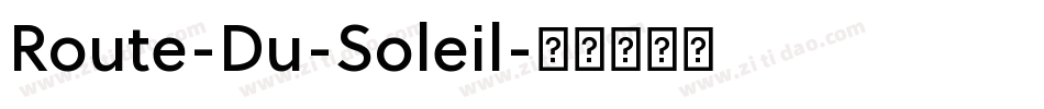Route-Du-Soleil字体转换