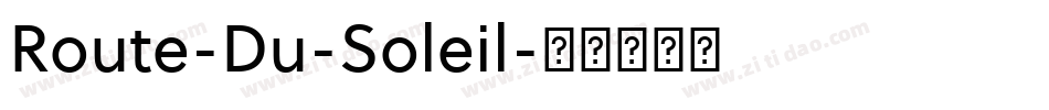 Route-Du-Soleil字体转换