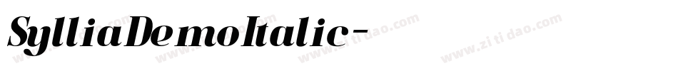 SylliaDemoItalic字体转换
