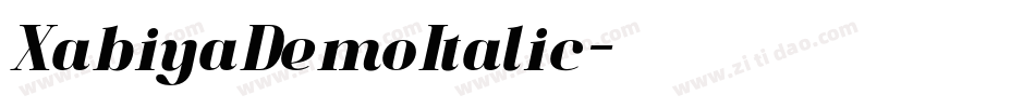 XabiyaDemoItalic字体转换