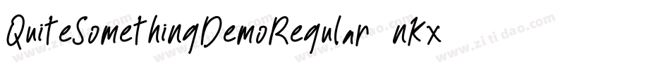 QuiteSomethingDemoRegular-nKx4字体转换