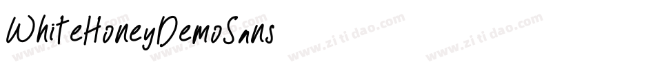WhiteHoneyDemoSans字体转换