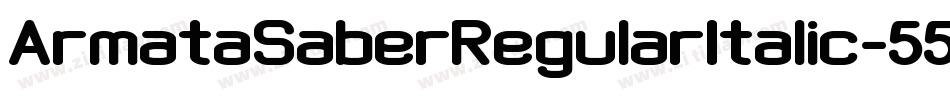 ArmataSaberRegularItalic-55nj字体转换