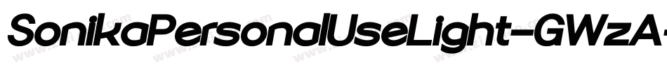SonikaPersonalUseLight-GWzA字体转换