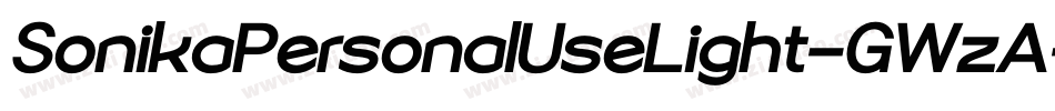 SonikaPersonalUseLight-GWzA字体转换