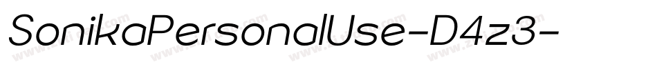 SonikaPersonalUse-D4z3字体转换
