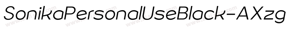 SonikaPersonalUseBlack-AXzg字体转换
