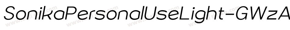 SonikaPersonalUseLight-GWzA字体转换