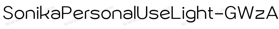 SonikaPersonalUseLight-GWzA字体转换