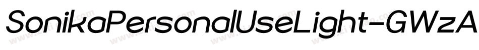 SonikaPersonalUseLight-GWzA字体转换