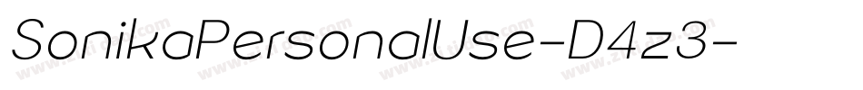 SonikaPersonalUse-D4z3字体转换
