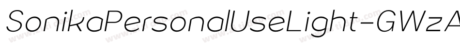 SonikaPersonalUseLight-GWzA字体转换