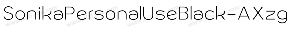 SonikaPersonalUseBlack-AXzg字体转换