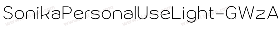 SonikaPersonalUseLight-GWzA字体转换