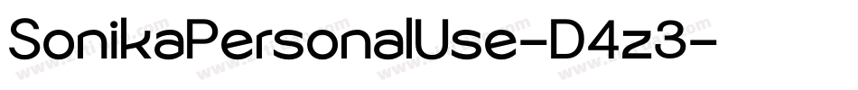 SonikaPersonalUse-D4z3字体转换