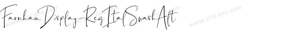 FarnhamDisplay-RegItalSwashAlt字体转换
