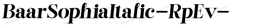 BaarSophiaItalic-RpEv字体转换