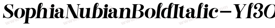 SophiaNubianBoldItalic-Yl3O字体转换