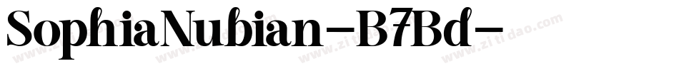 SophiaNubian-B7Bd字体转换