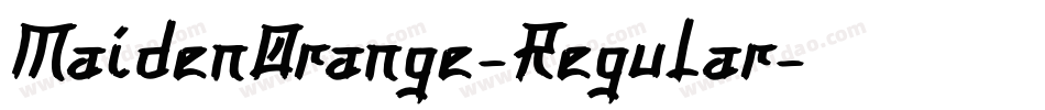 MaidenOrange-Regular字体转换