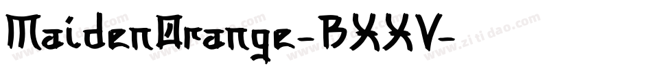 MaidenOrange-BXXV字体转换