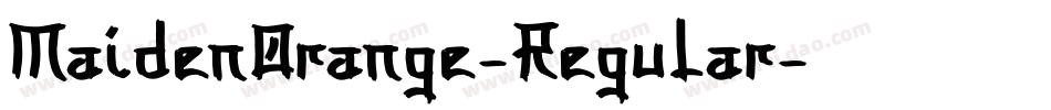 MaidenOrange-Regular字体转换