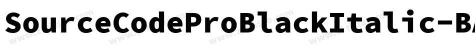 SourceCodeProBlackItalic-BA9B字体转换
