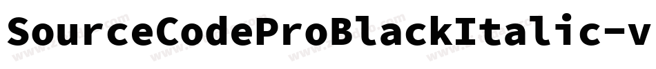 SourceCodeProBlackItalic-vrB4字体转换