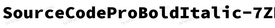 SourceCodeProBoldItalic-7ZRB字体转换