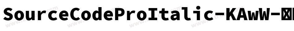 SourceCodeProItalic-KAwW字体转换