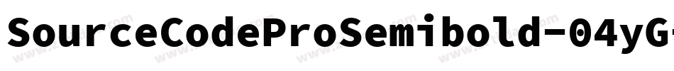 SourceCodeProSemibold-04yG字体转换