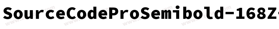 SourceCodeProSemibold-168Z字体转换