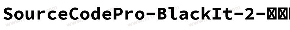 SourceCodePro-BlackIt-2字体转换