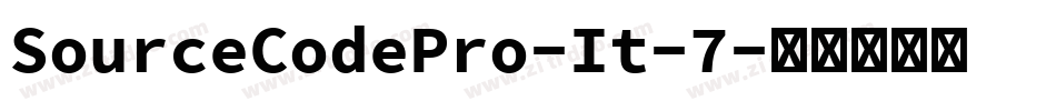 SourceCodePro-It-7字体转换