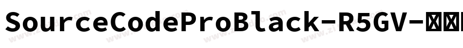 SourceCodeProBlack-R5GV字体转换