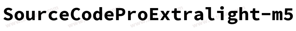 SourceCodeProExtralight-m5r2字体转换