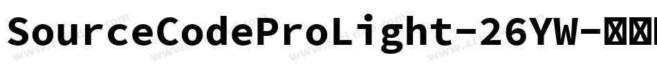 SourceCodeProLight-26YW字体转换