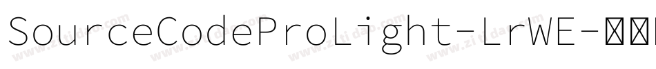 SourceCodeProLight-LrWE字体转换
