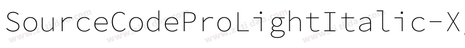 SourceCodeProLightItalic-XgvZ字体转换