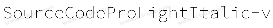 SourceCodeProLightItalic-vpOZ字体转换