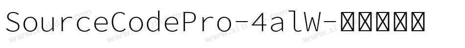 SourceCodePro-4alW字体转换