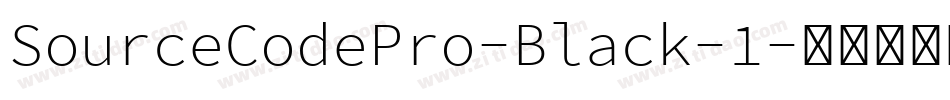 SourceCodePro-Black-1字体转换