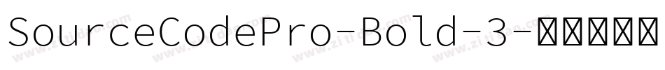 SourceCodePro-Bold-3字体转换