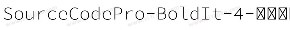 SourceCodePro-BoldIt-4字体转换